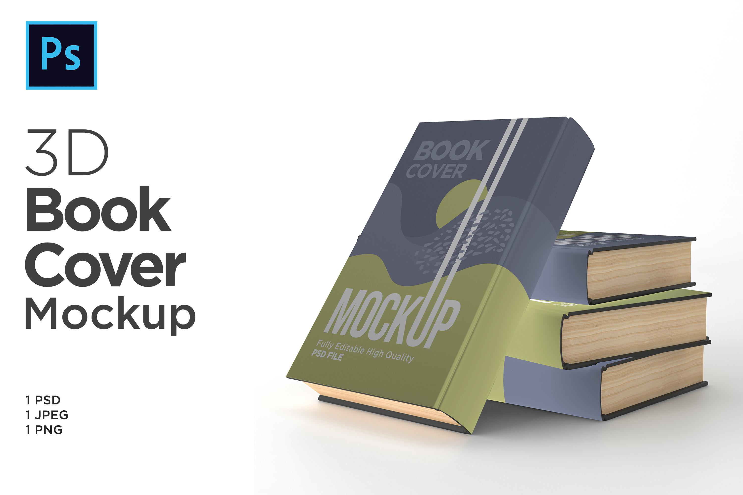 Book Cover Mockup 3d Rendering