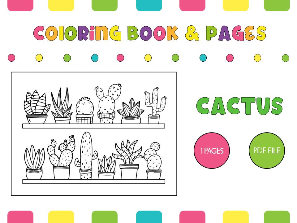 Cactus Coloring Pages