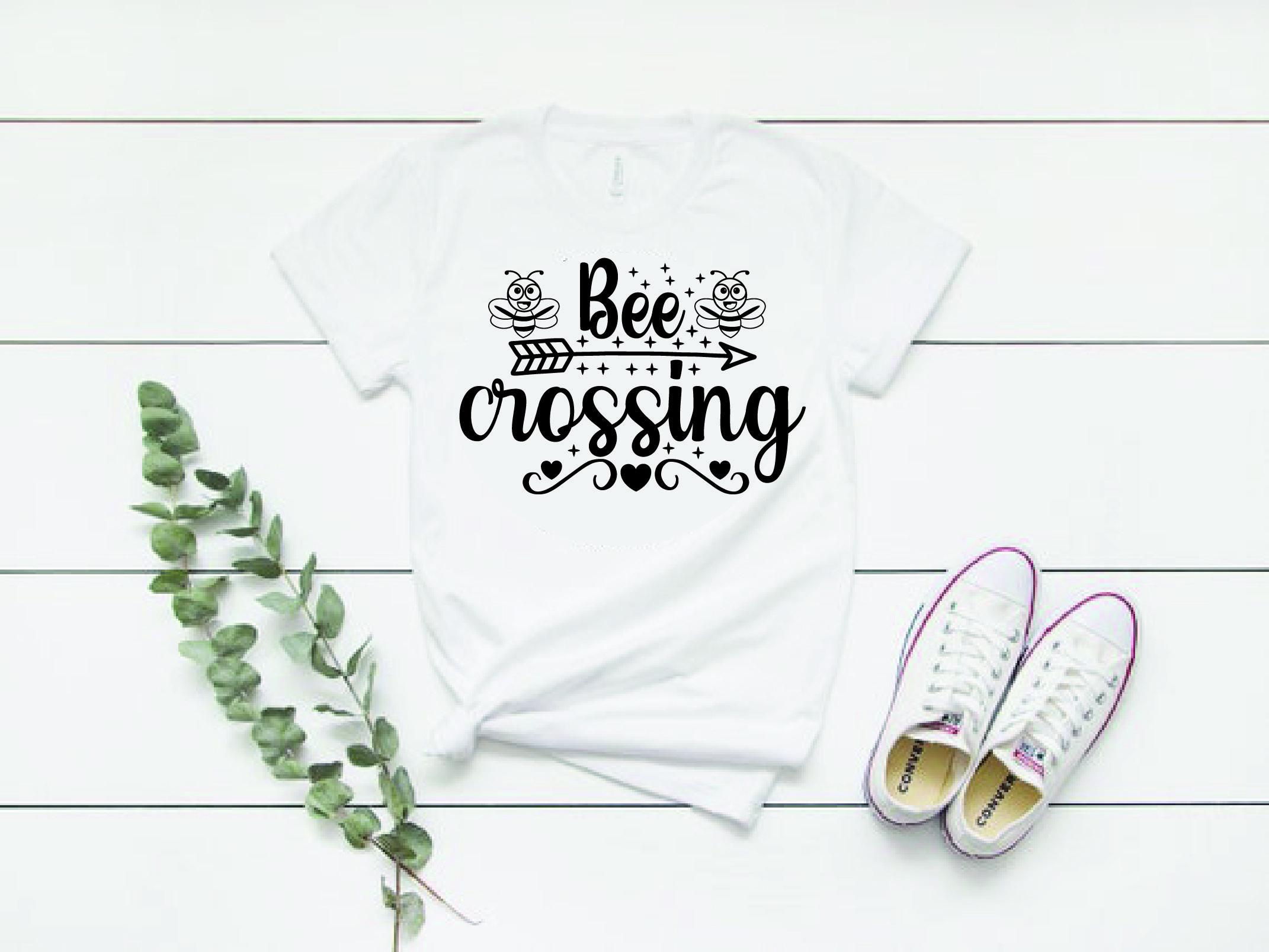 Bee Svg Design, Bee Crossing