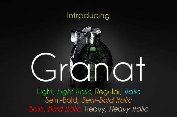 Granat Family Font