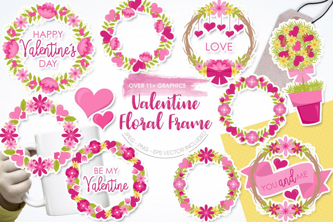 Valentine Floral Frame