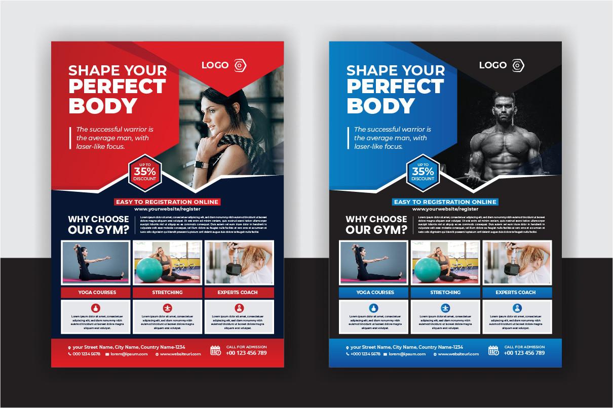 GYM Fitness Flyer Design Template