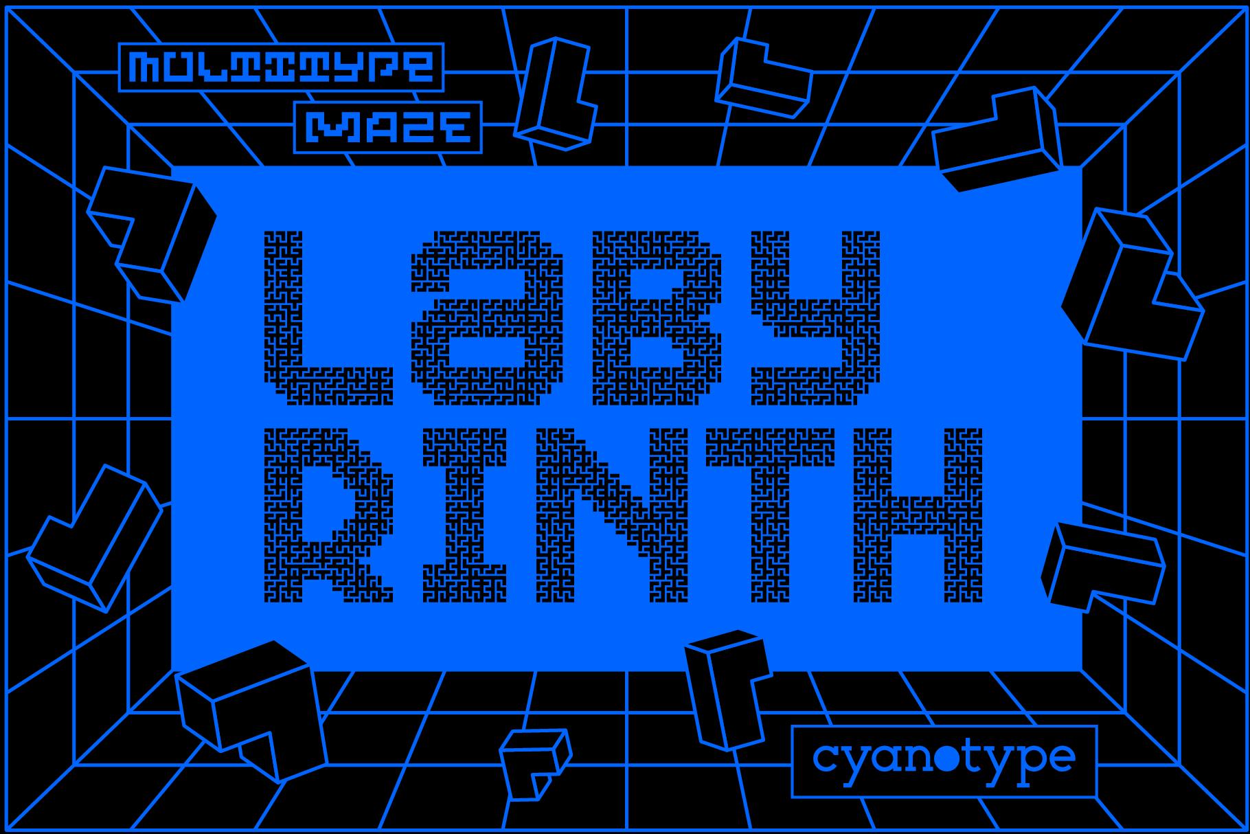 MultiType Maze Labyrinth Font