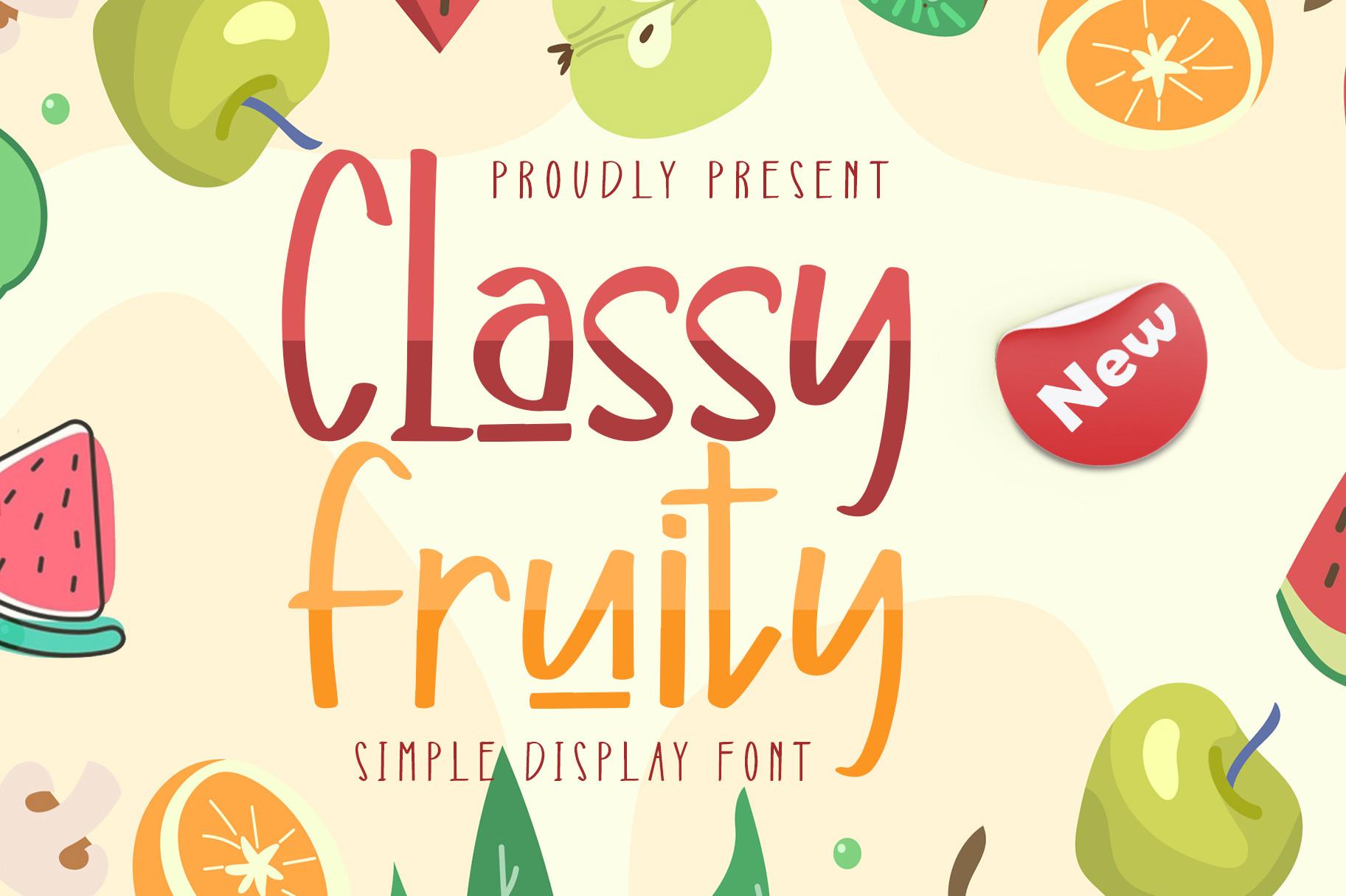 Classy Fruity Font