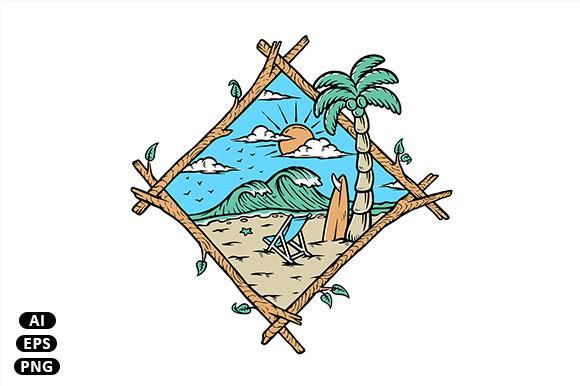 Beach Scenery Illustration