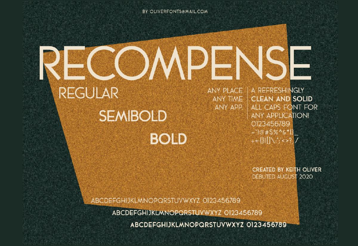 Recompense Font