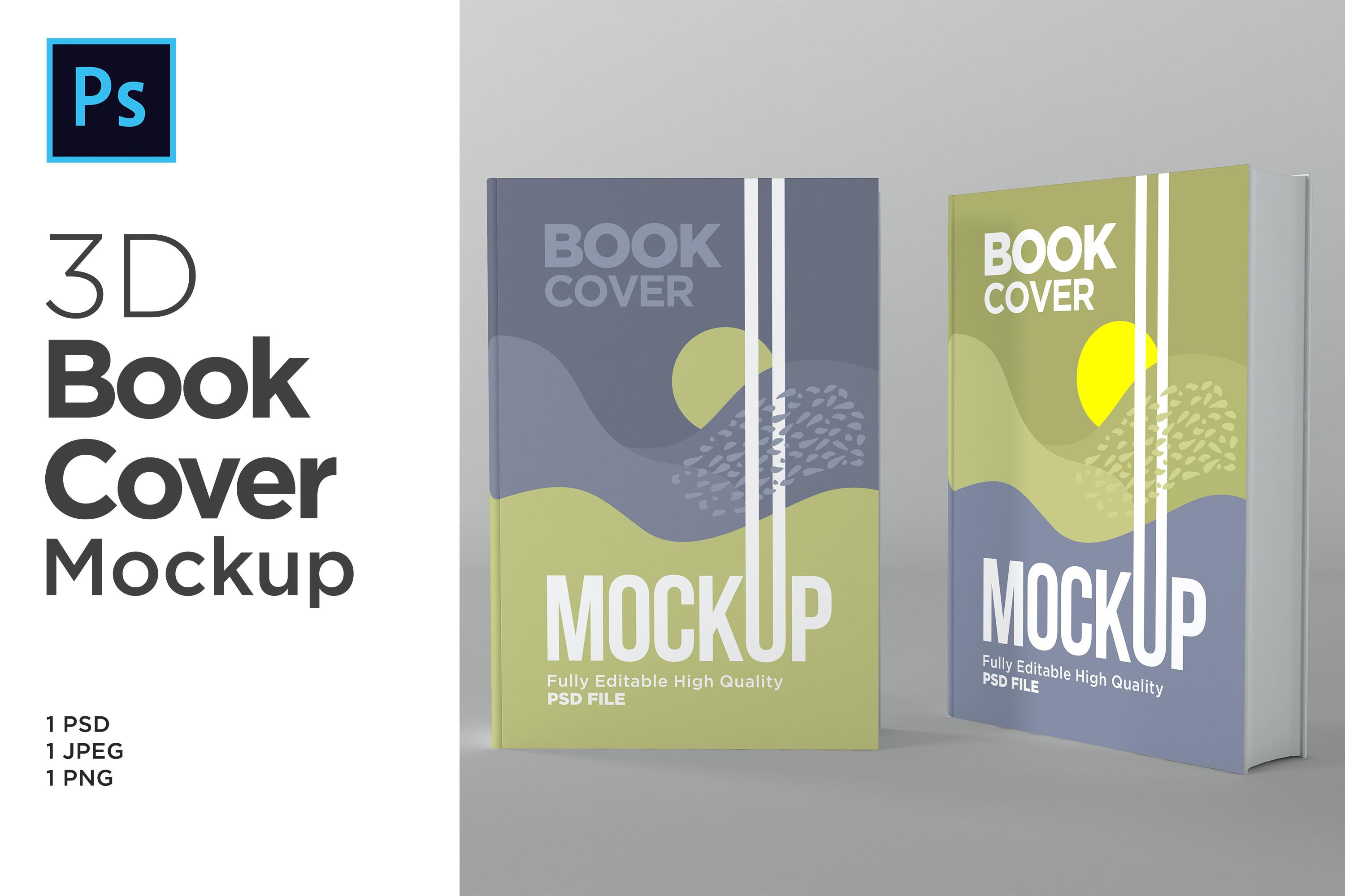 Book Cover Mockup 3d Rendering