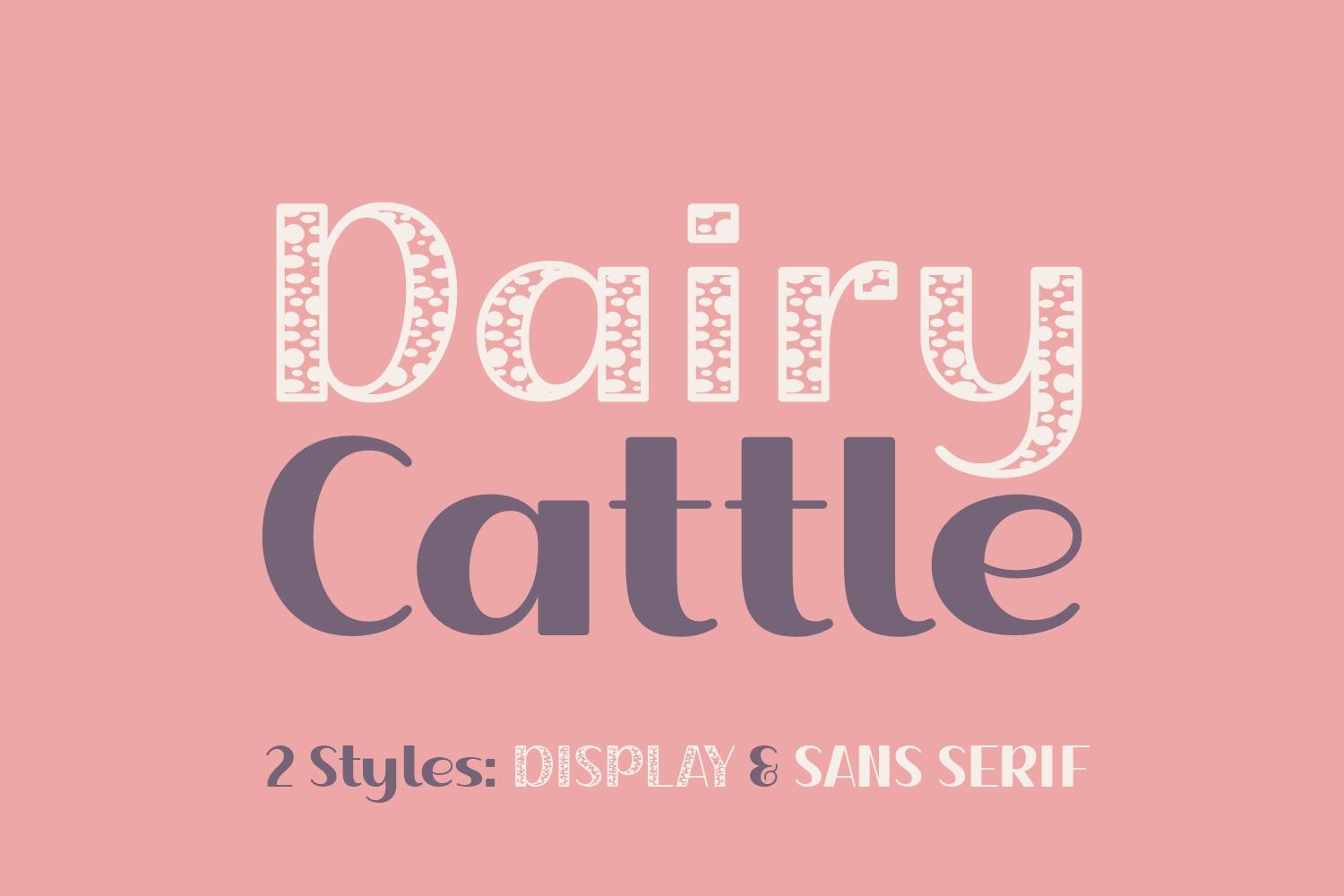 Dairy Cattle Font