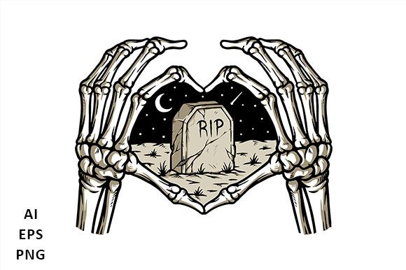Skull Hand Love Cemetery