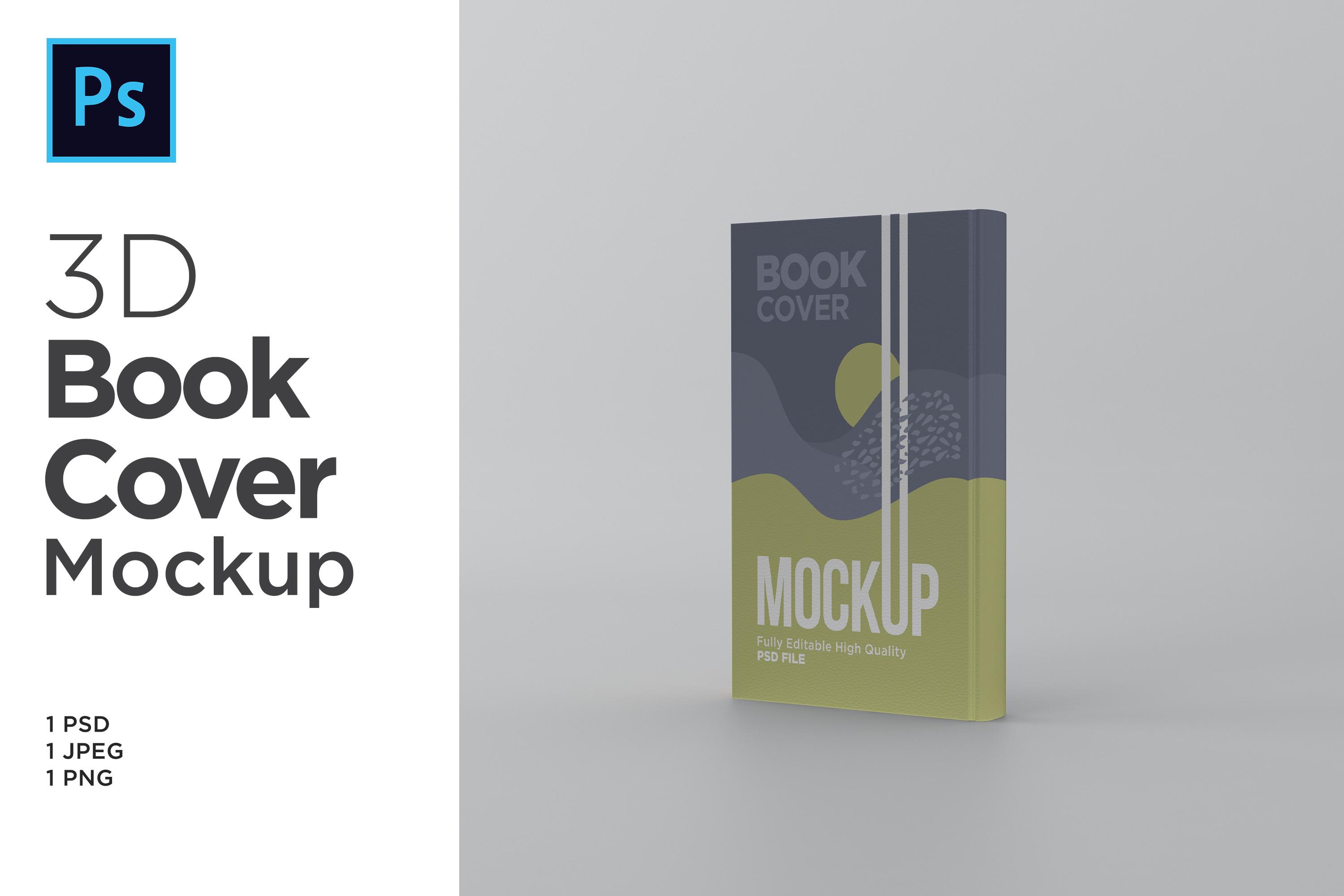 Book Cover Mockup 3d Rendering