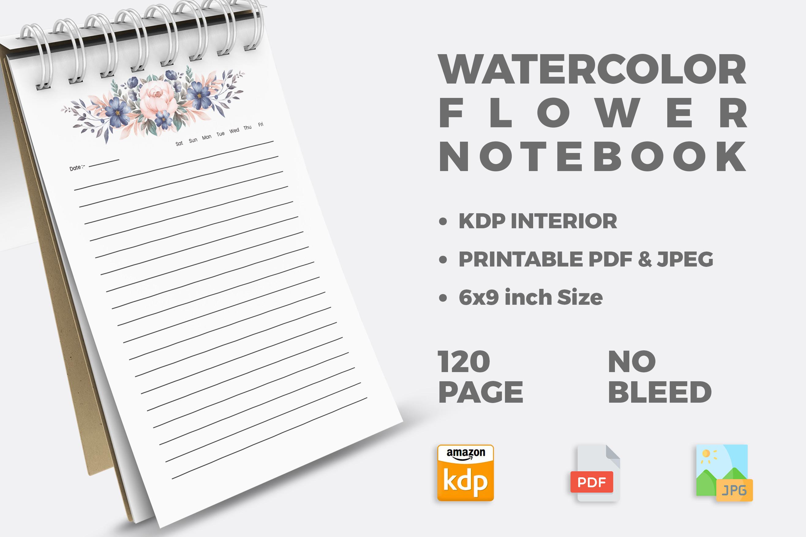 Watercolor Flower Logbook - KDP Interior