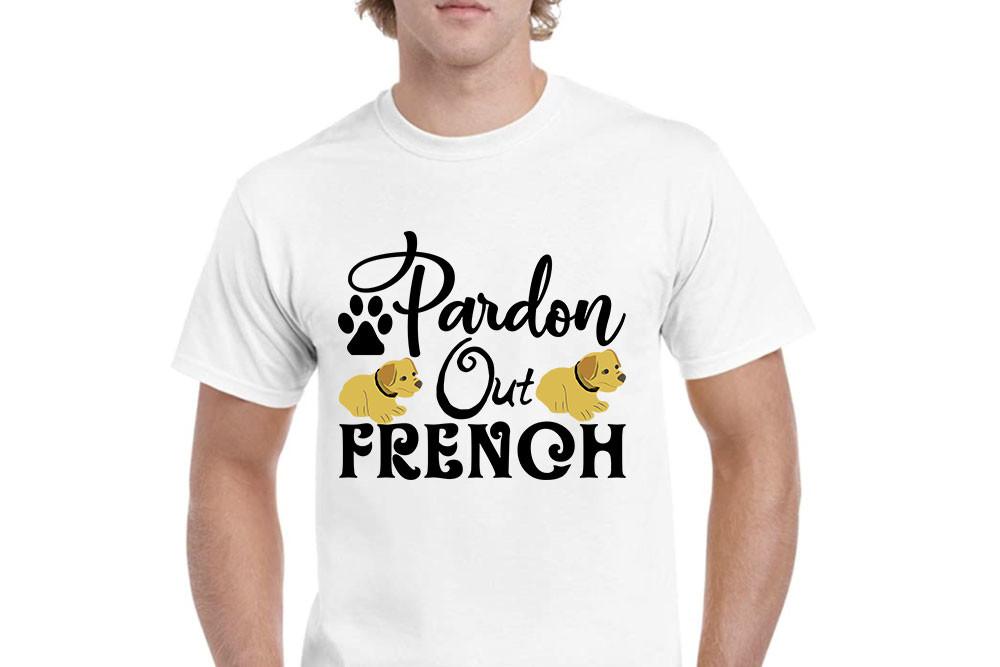 Dog SVG Design, Pardon out French