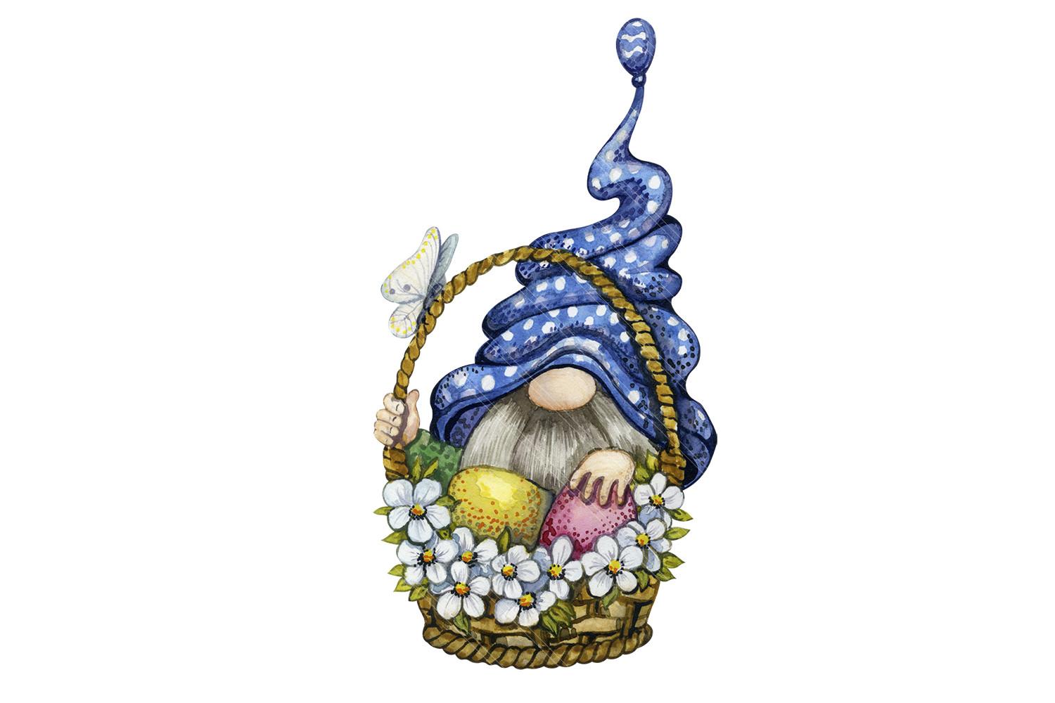 Easter Gnome Sublimation Png, Cute Eggs