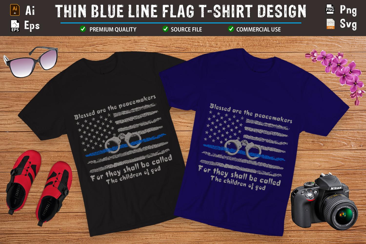 Police Flag T-shirt Design