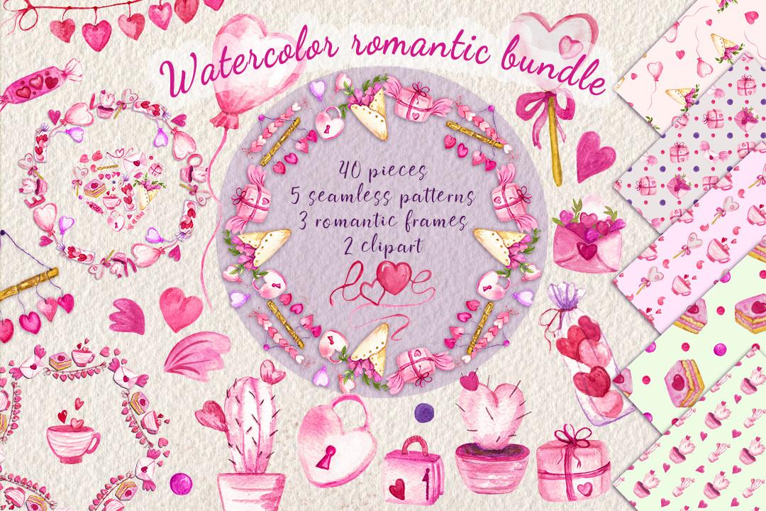 Watercolor Romantic Bundle