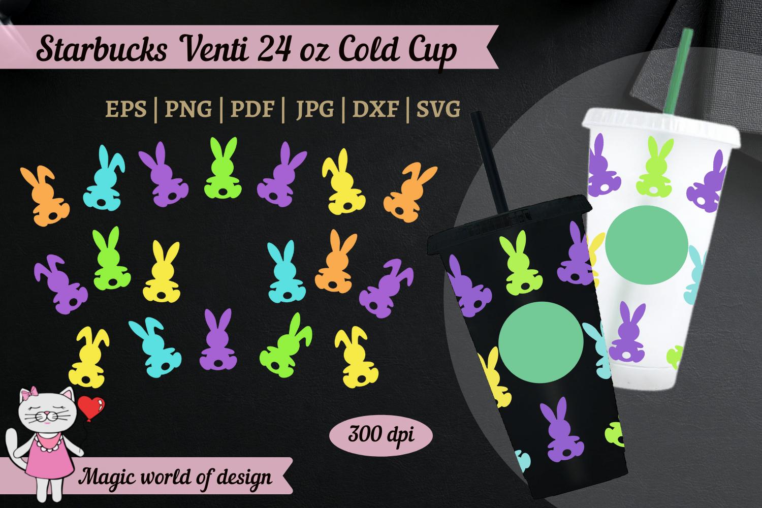 Easter Bunny Silhouette Starbucks 24 Oz