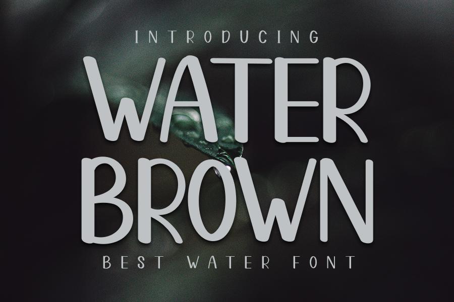 Water Brown Font