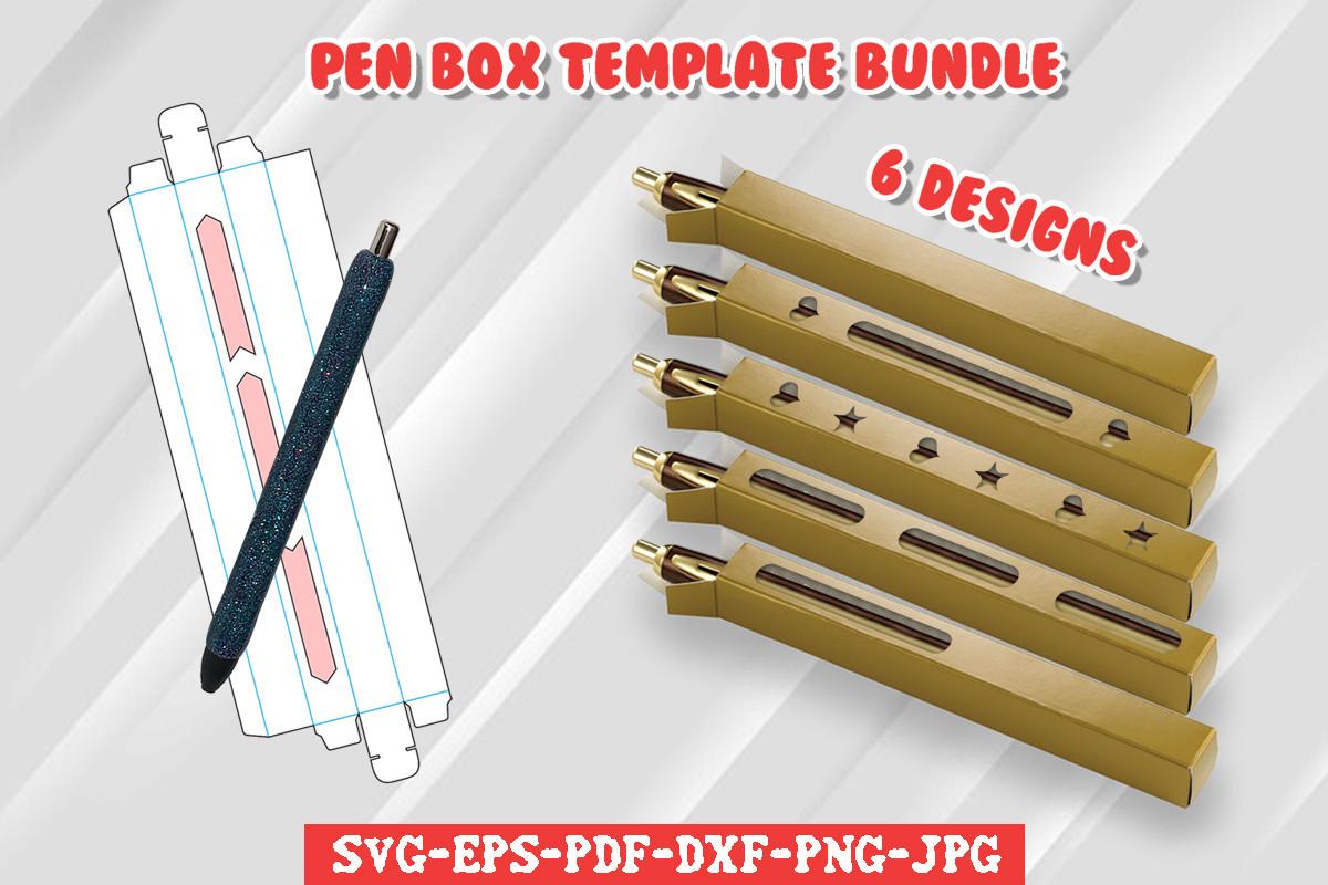 Epoxy Glitter Pen Box Template Bundle
