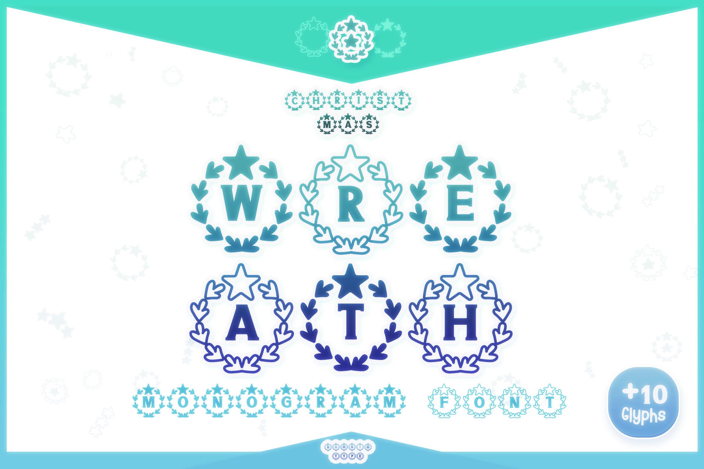 Christmas Wreath Font