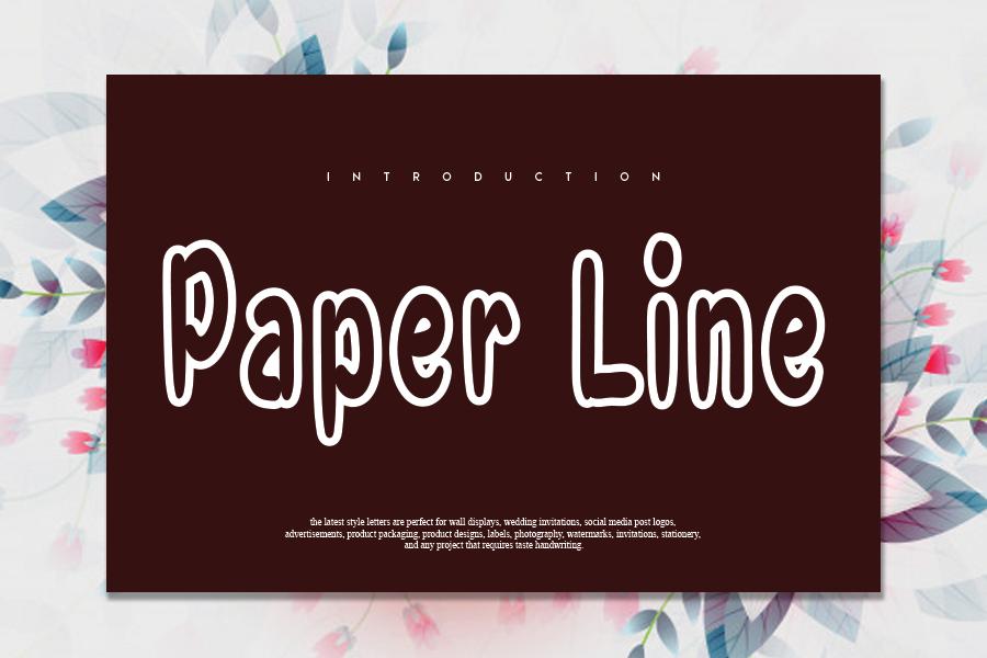 Paper Line Font