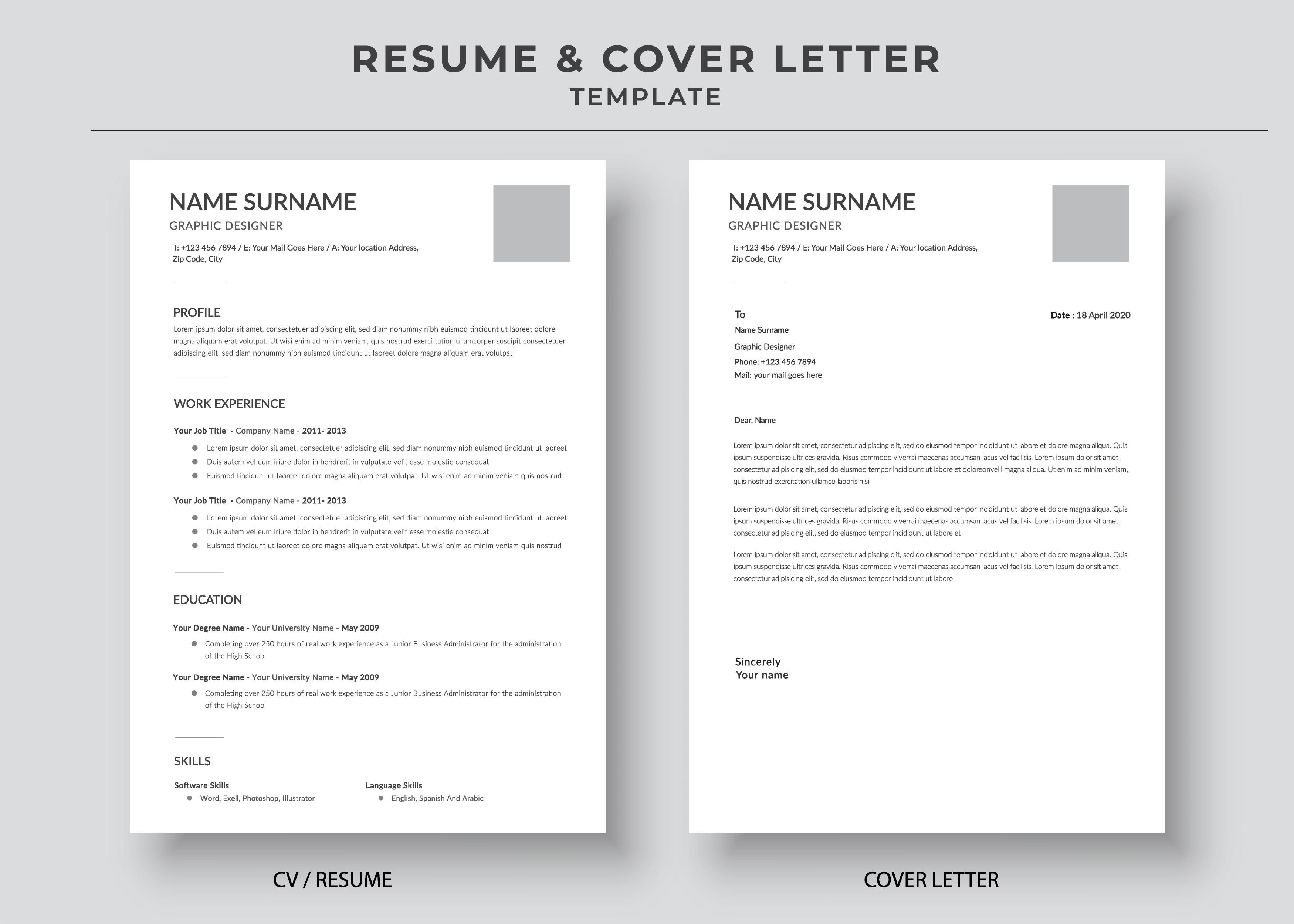 Resume and Cover Letter Template
