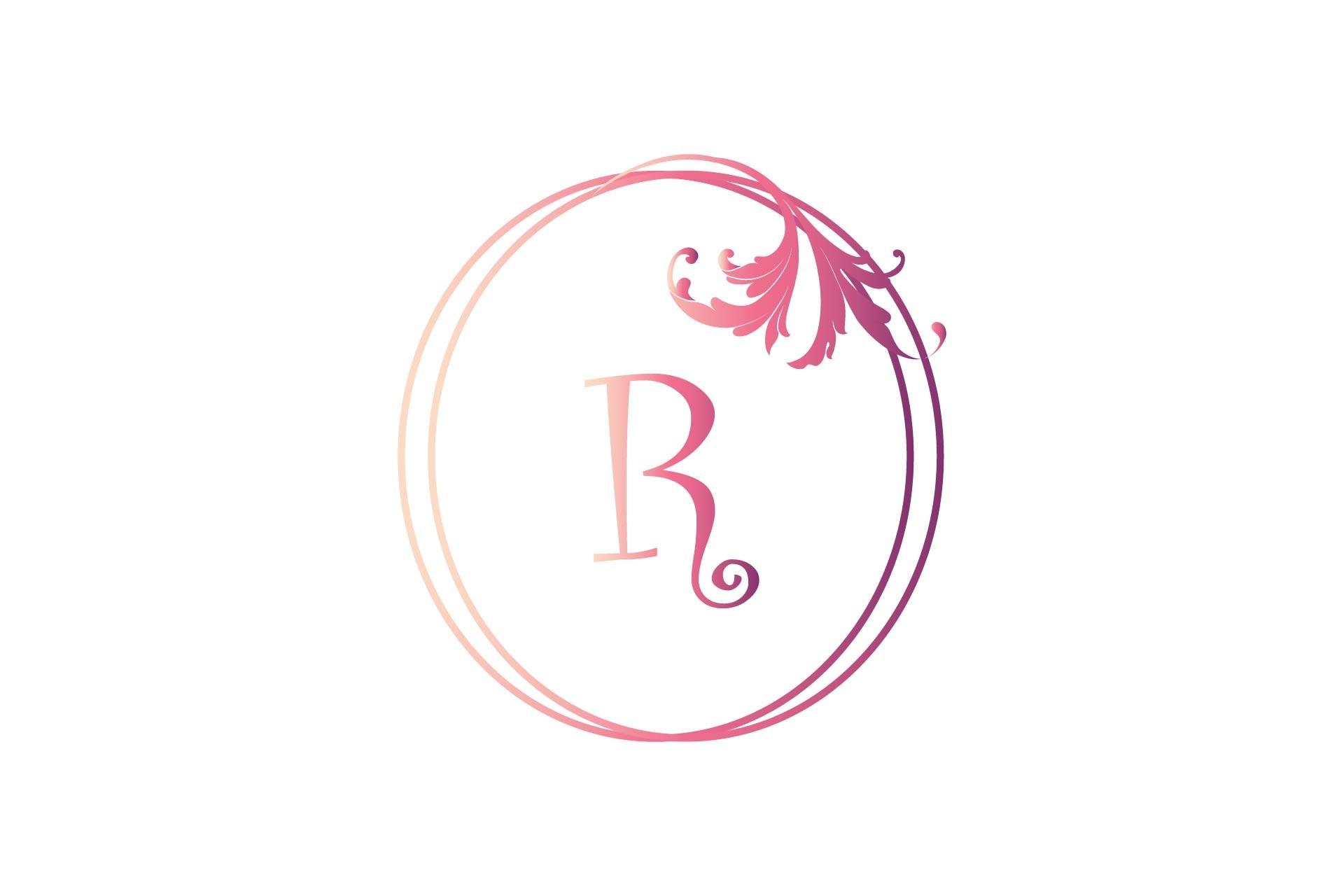 Monogram Invitation Floral
