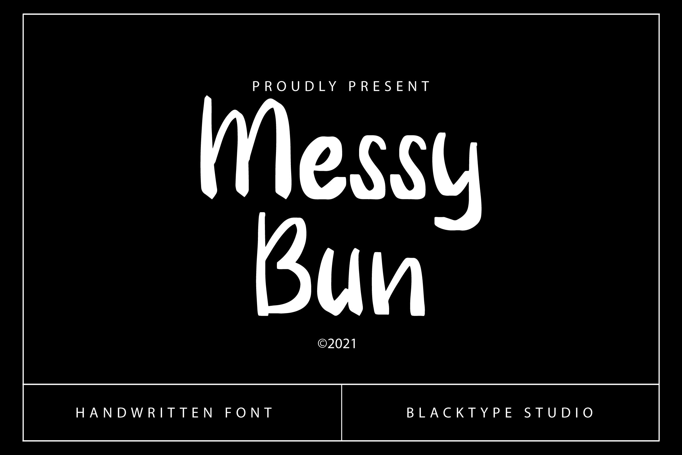 Messy Bun Font