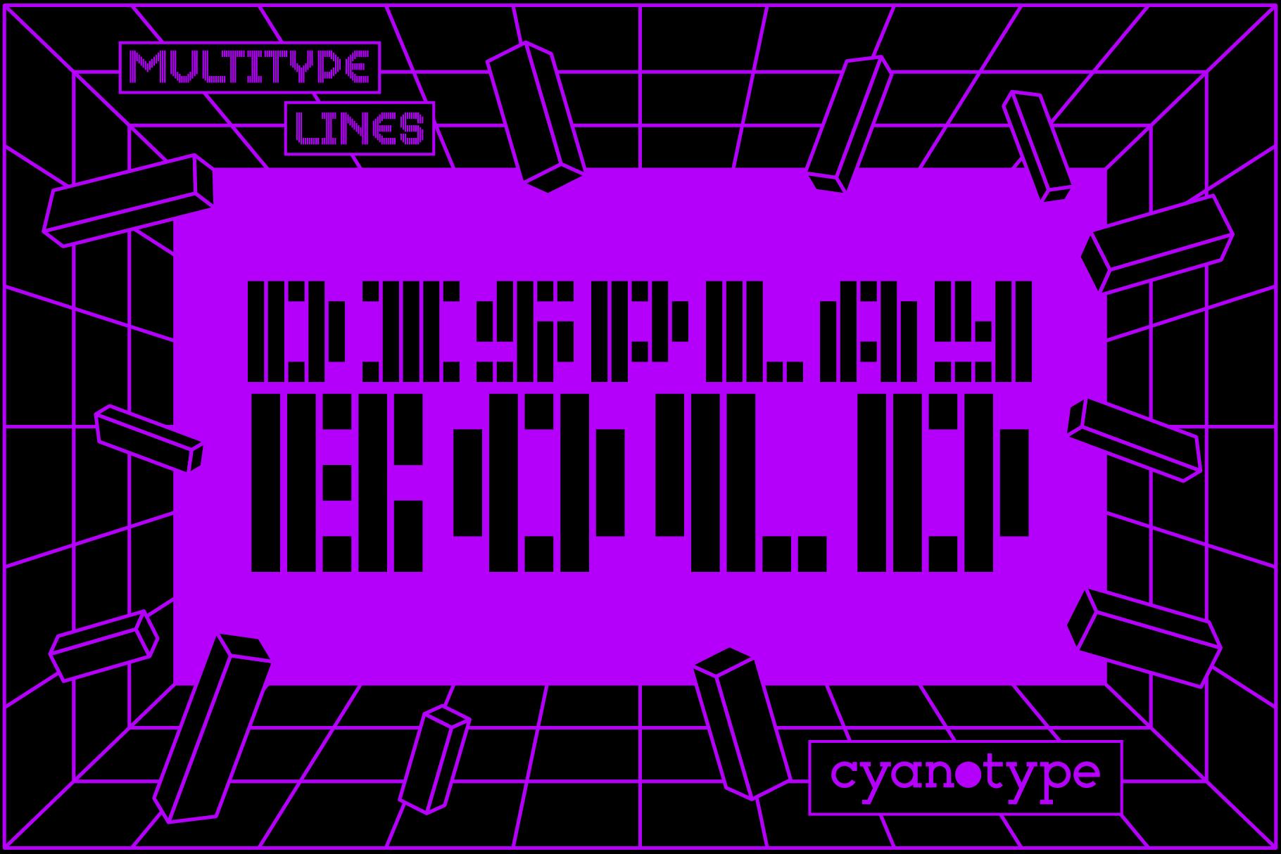 MultiType Lines Display Bold Font