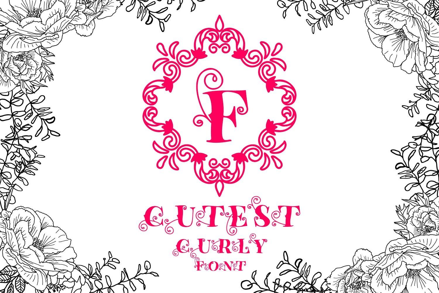 Cutest Curly Font Monogram Font