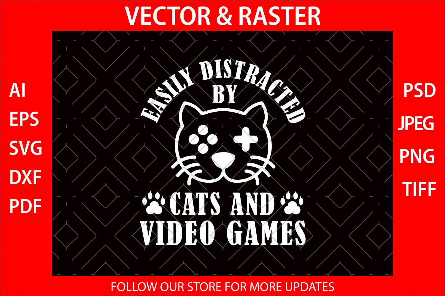 Easily Distracted by Cats and Video Game