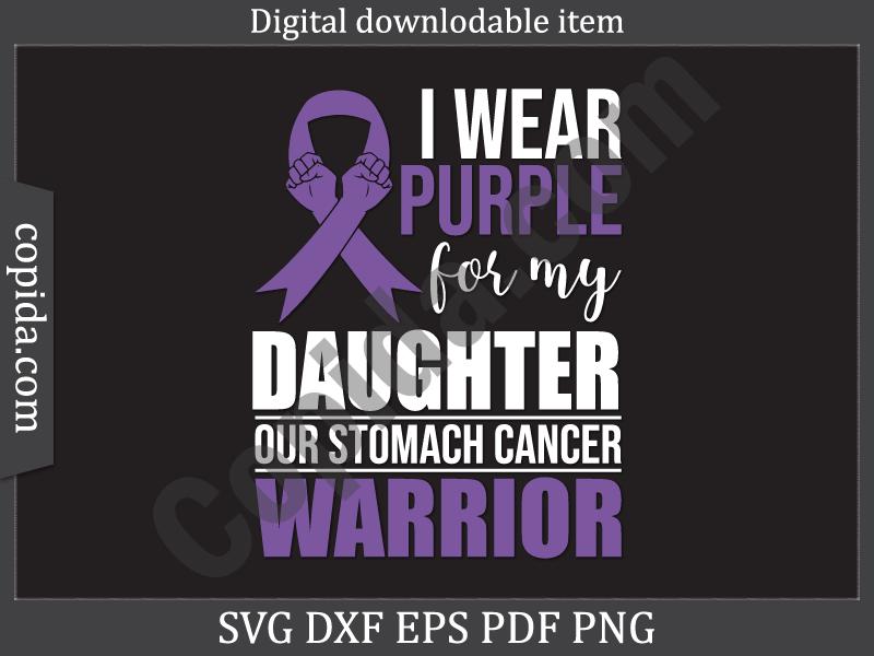 I Wear Purple for My Daughter Svg File