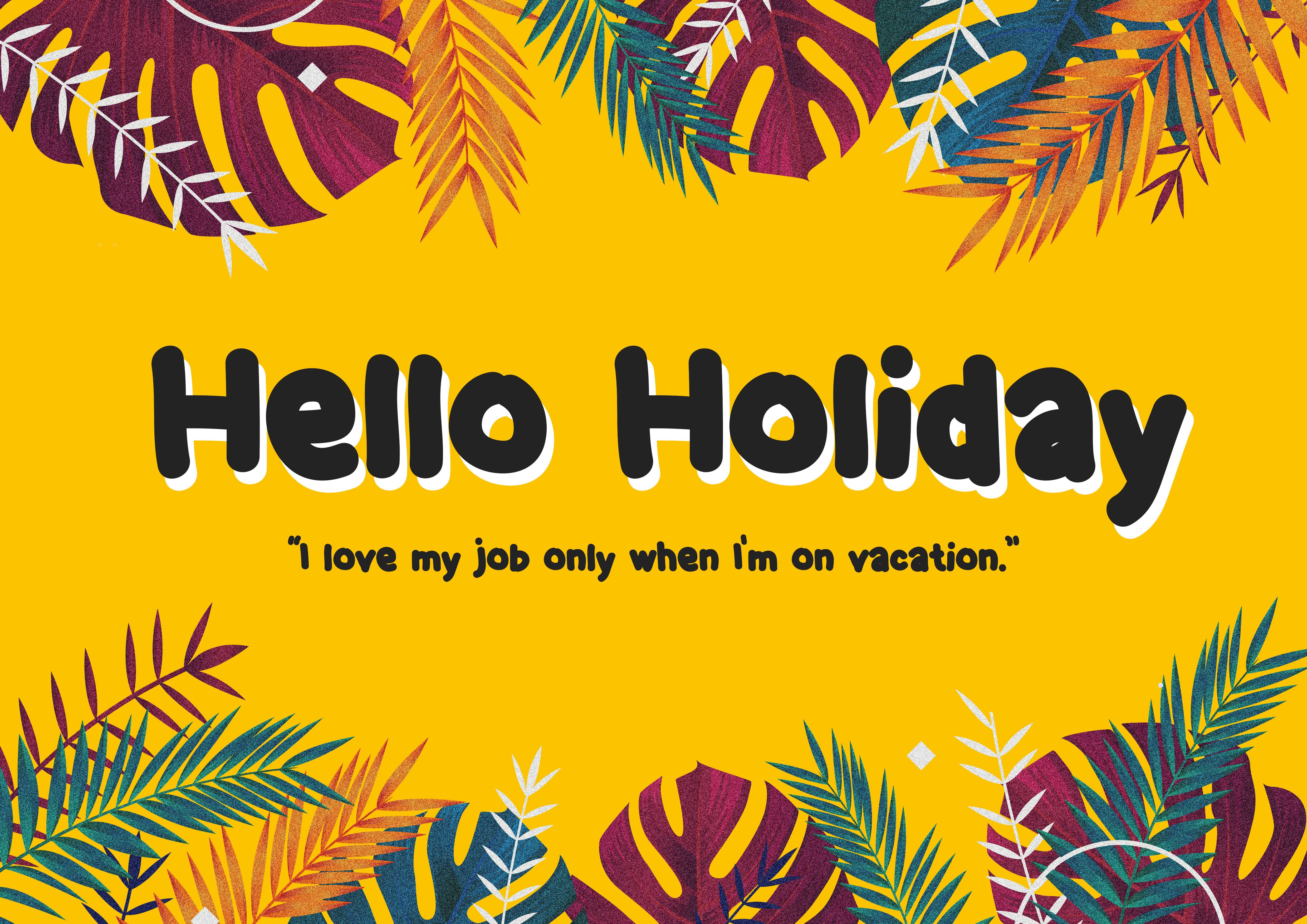 Hello Holiday Font