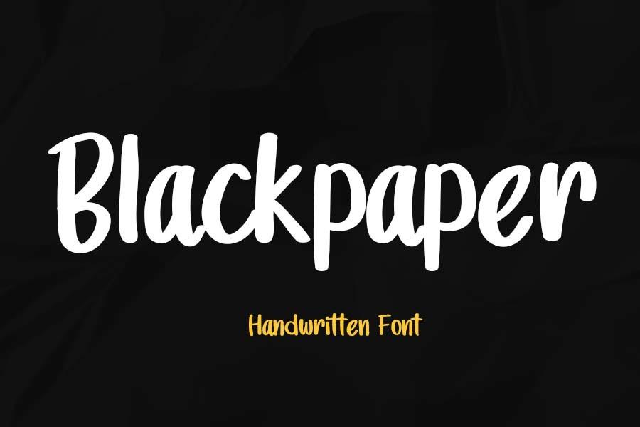 Blackpaper Font
