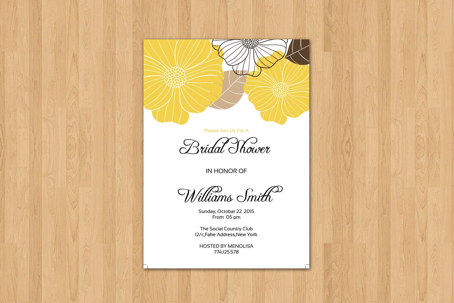 Bridal Shower Invitation Template