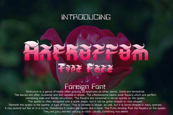 Anthurium Font
