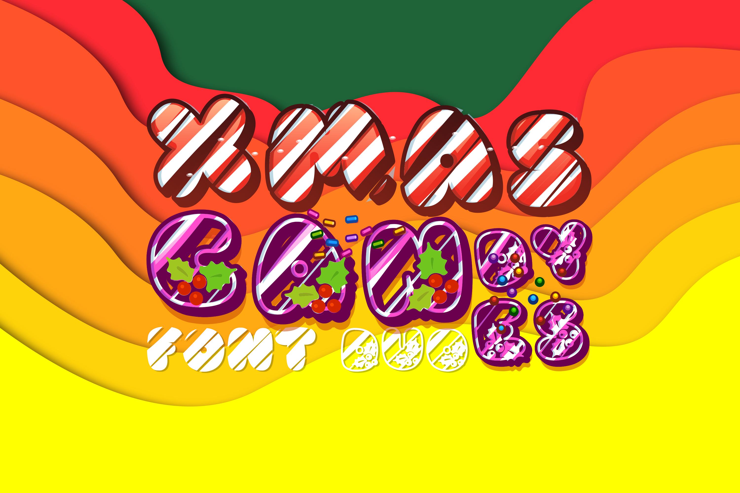 Xmas Candy Canes Duo Font