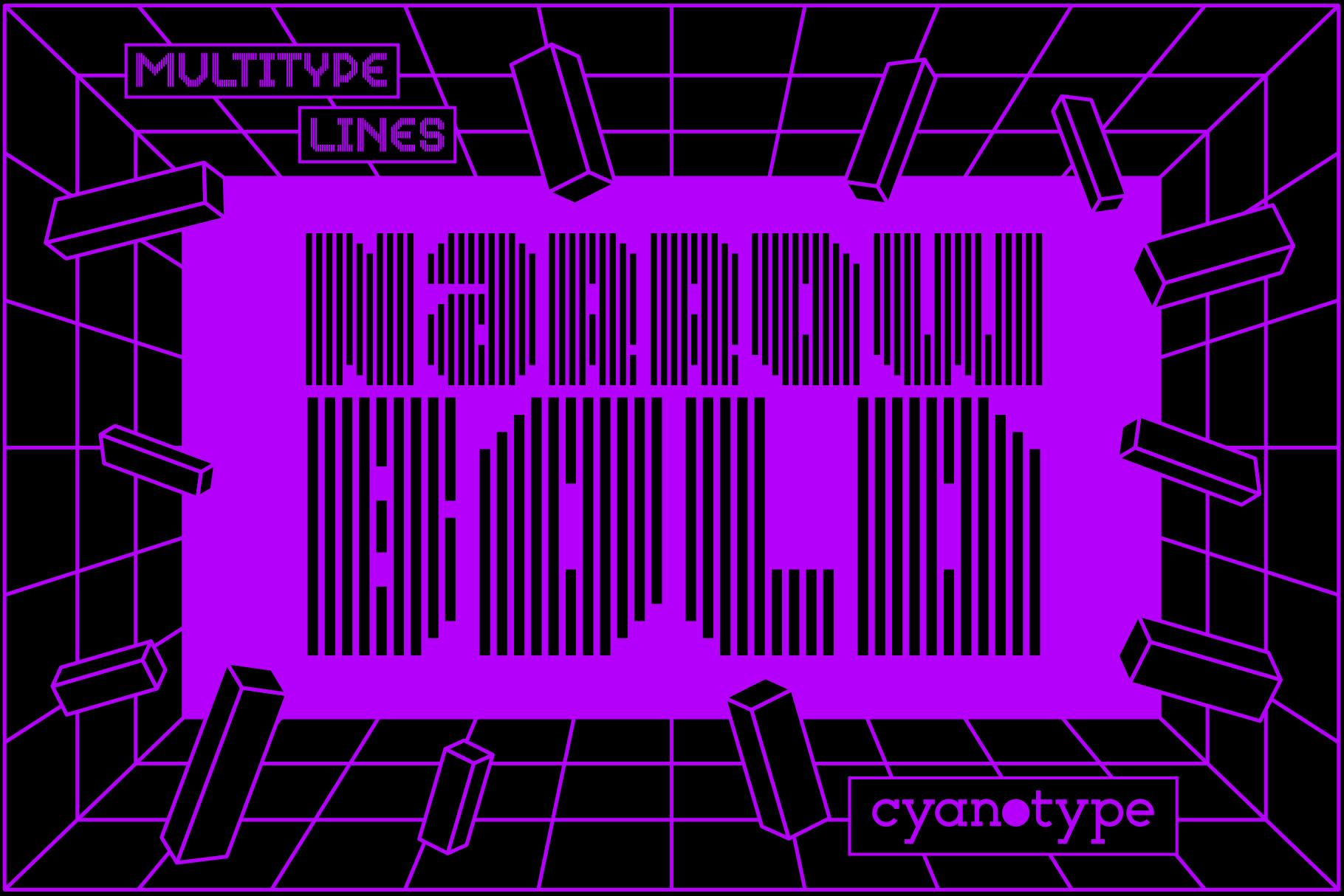 MultiType Lines Narrow Bold Font