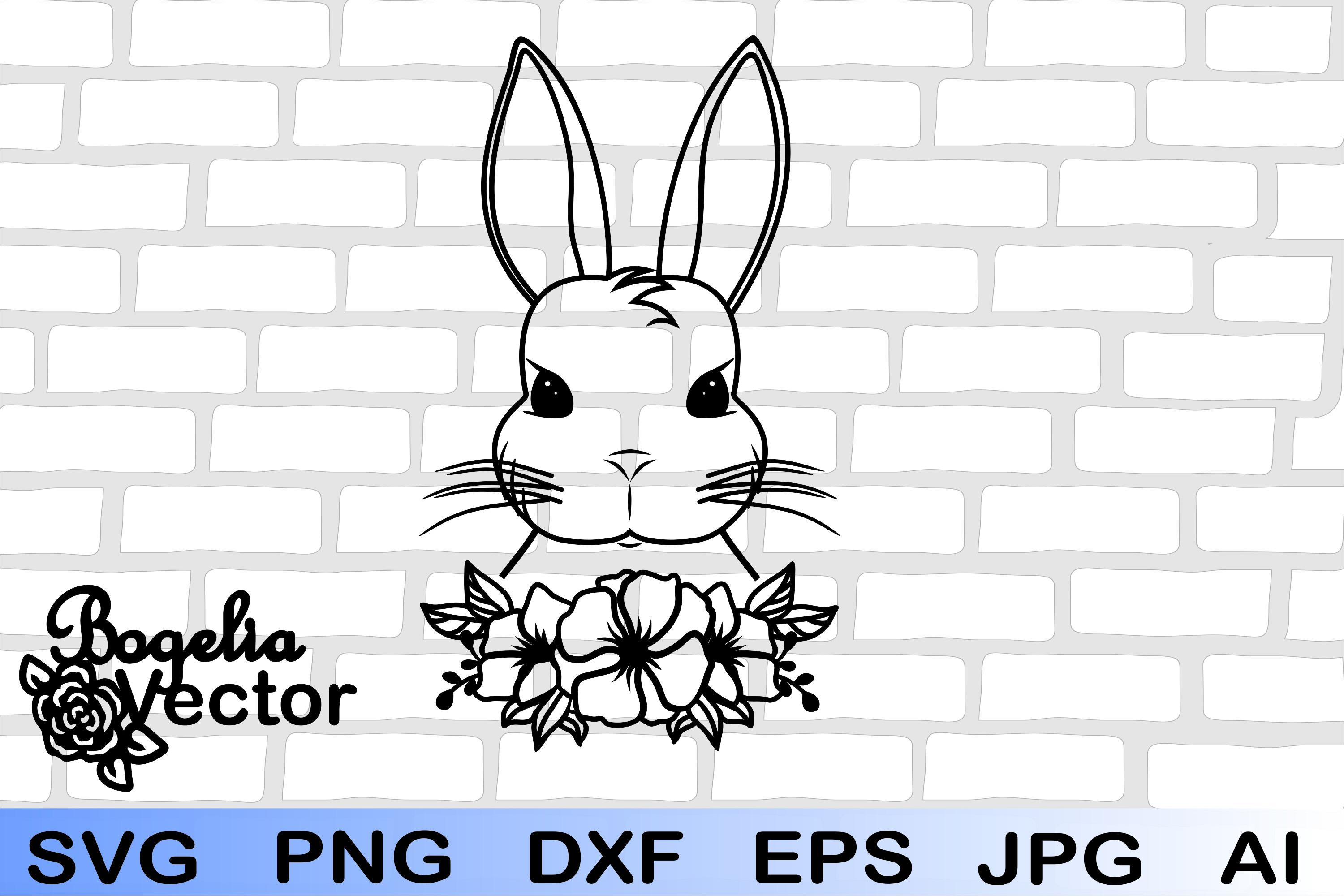 Floral Bunny Face