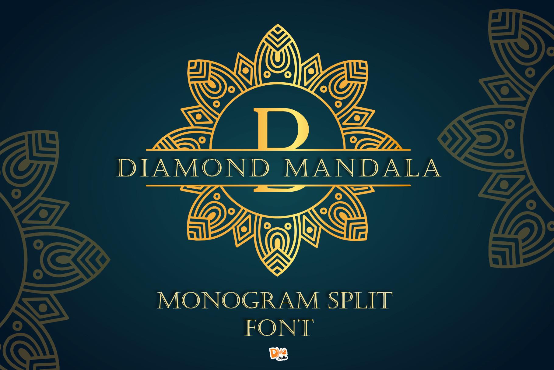 Diamond Mandala Monogram Font