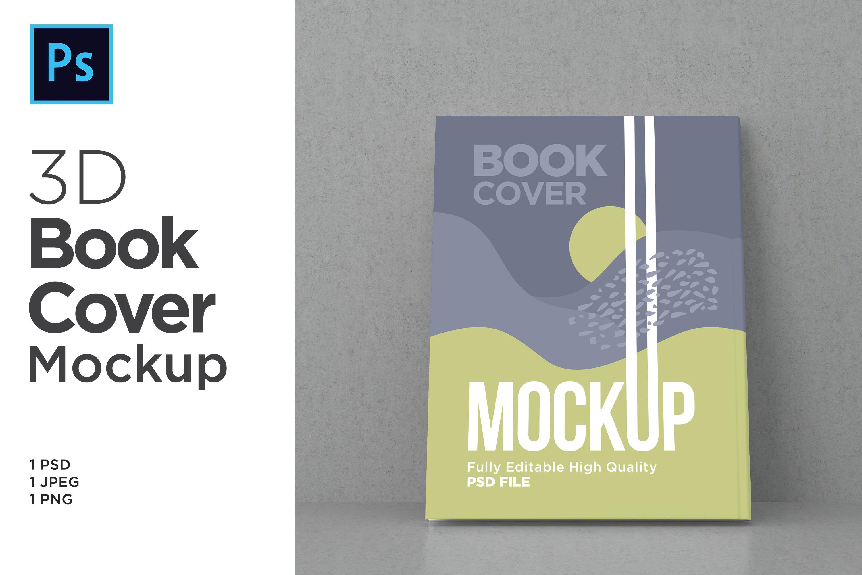 Book Cover Mockup 3d Rendering