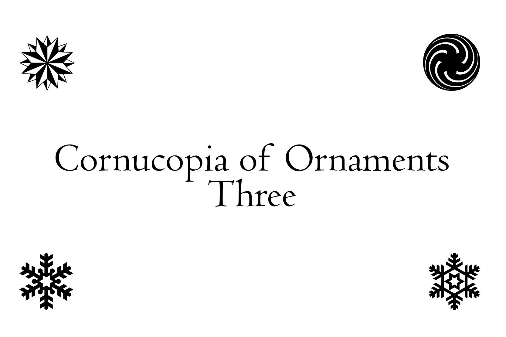 Cornucopia of Ornaments Three Font