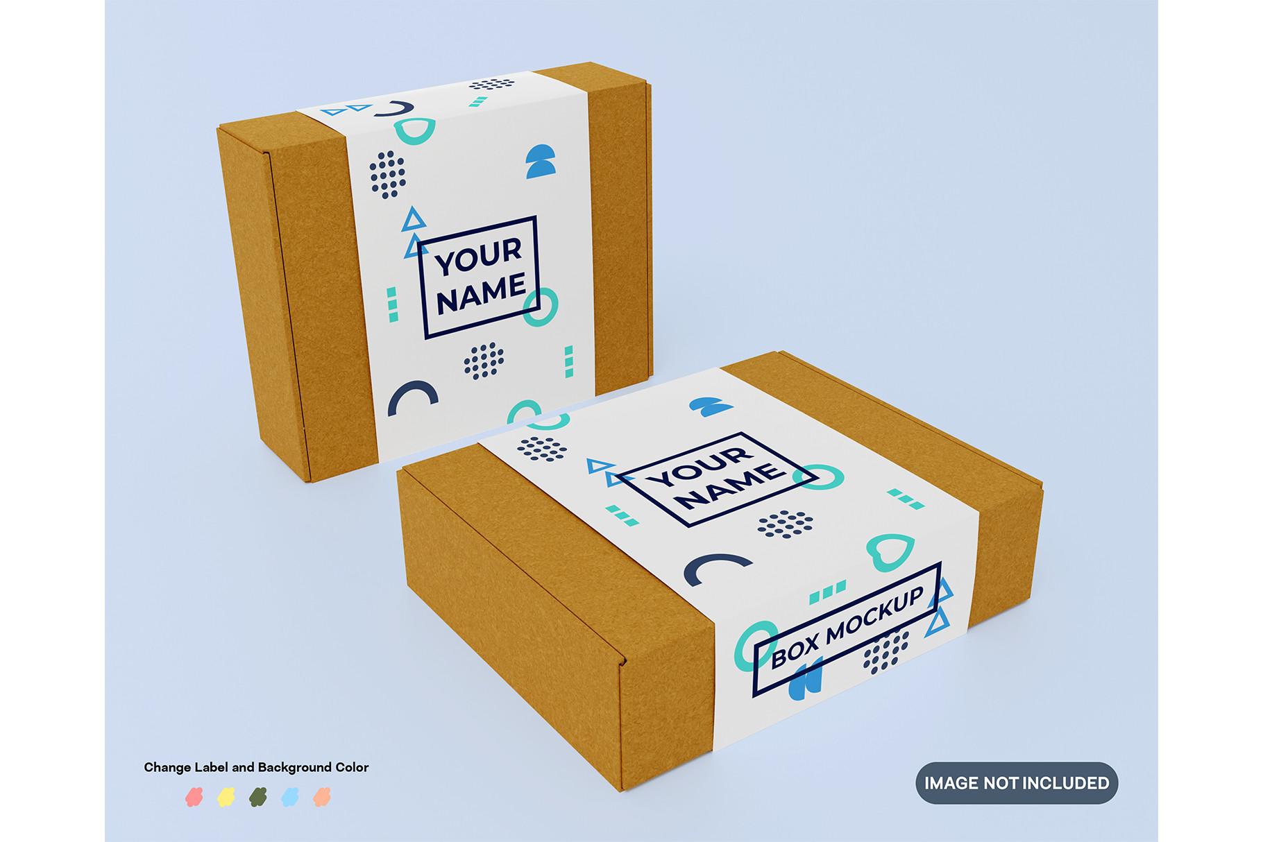 Cardboard Mockup with Label