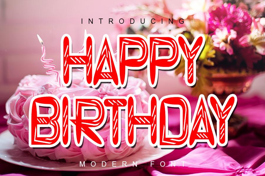 Happy Birthday Font
