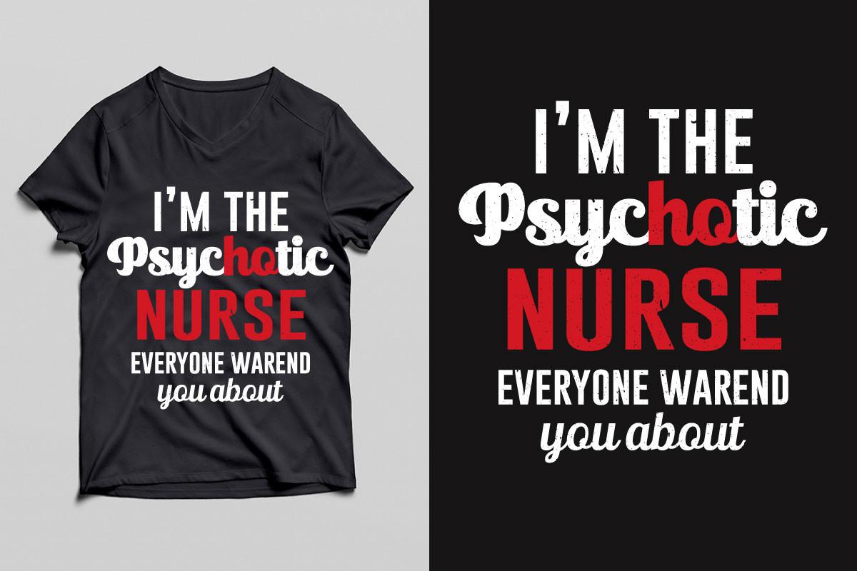 Nurse Typographic T Shirt Design