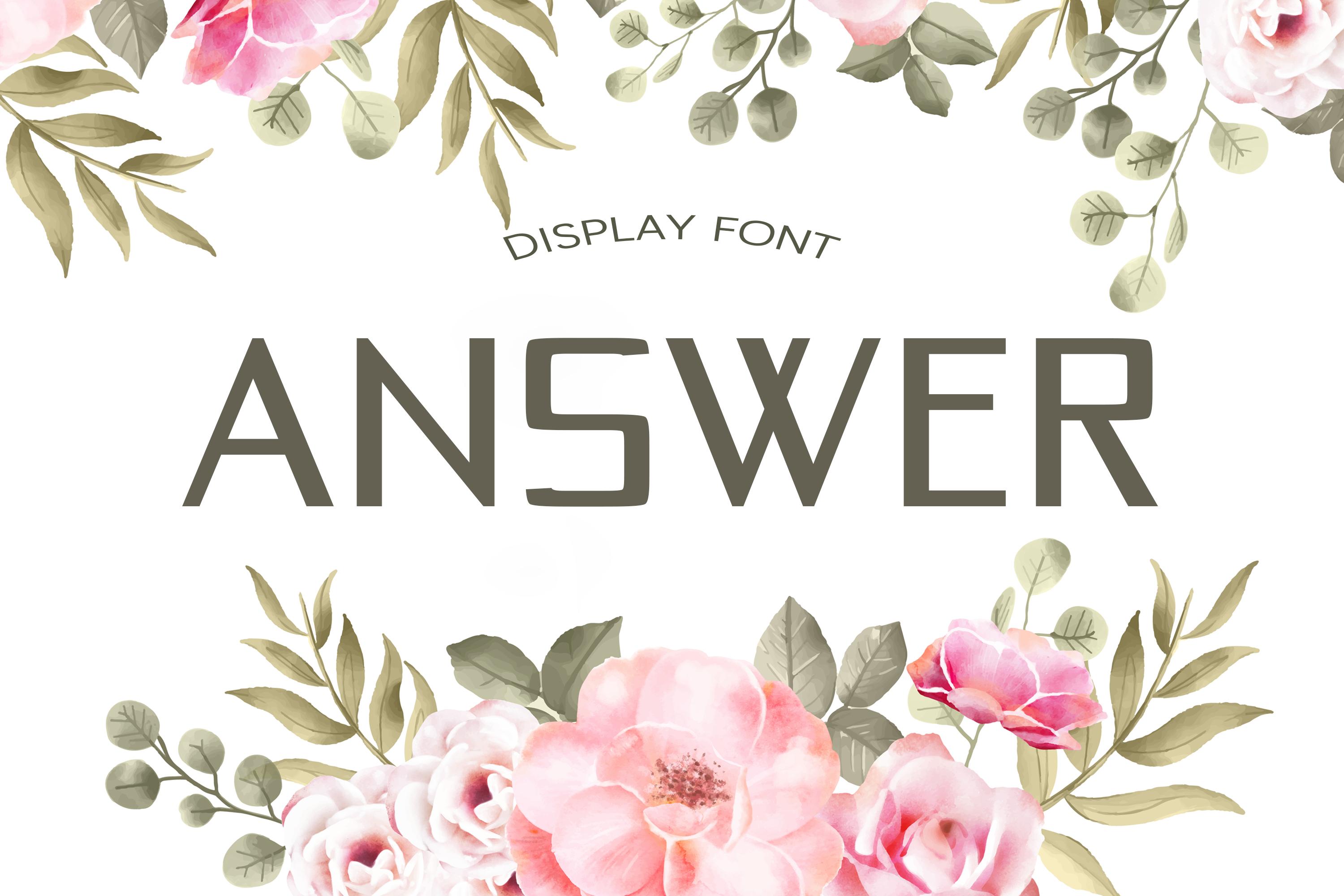 Answer Font