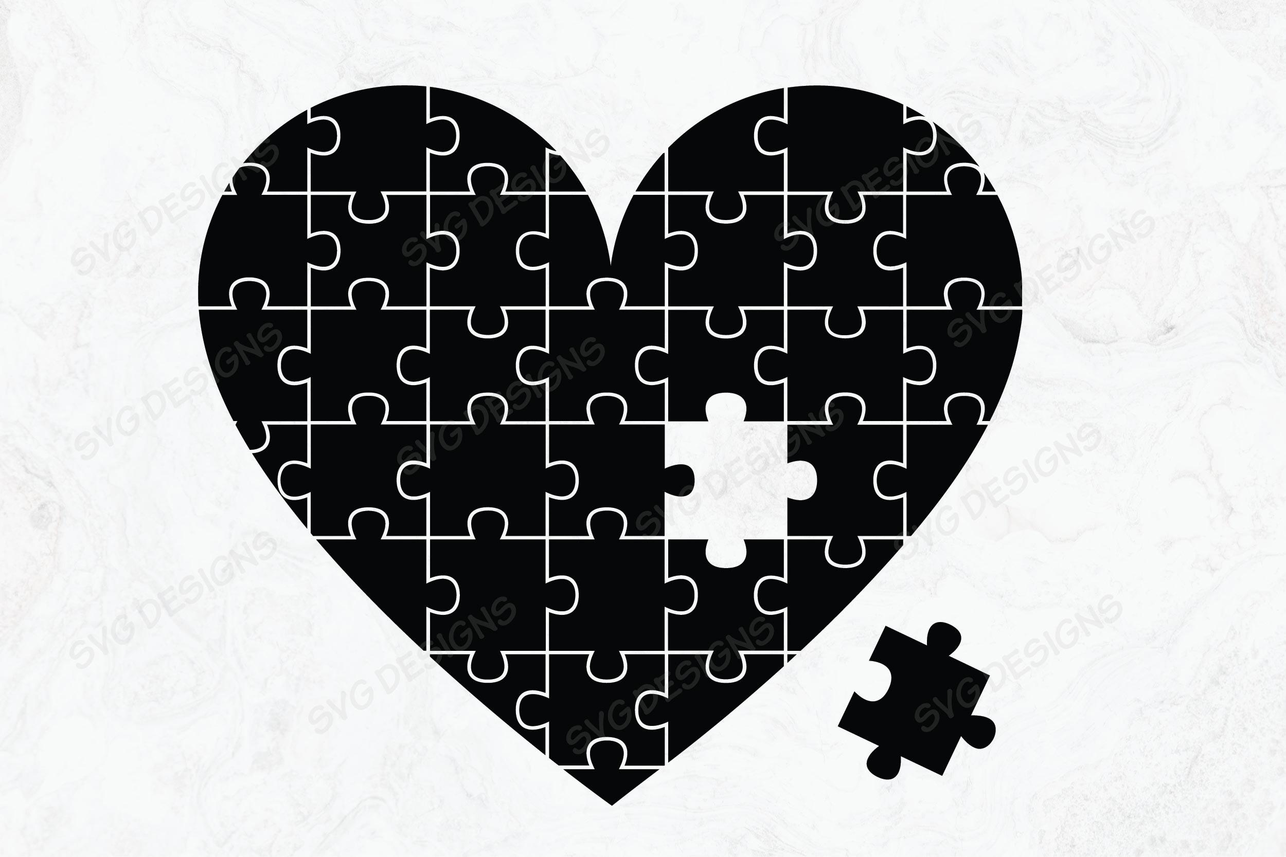 Puzzle Heart Svg, Heart Svg