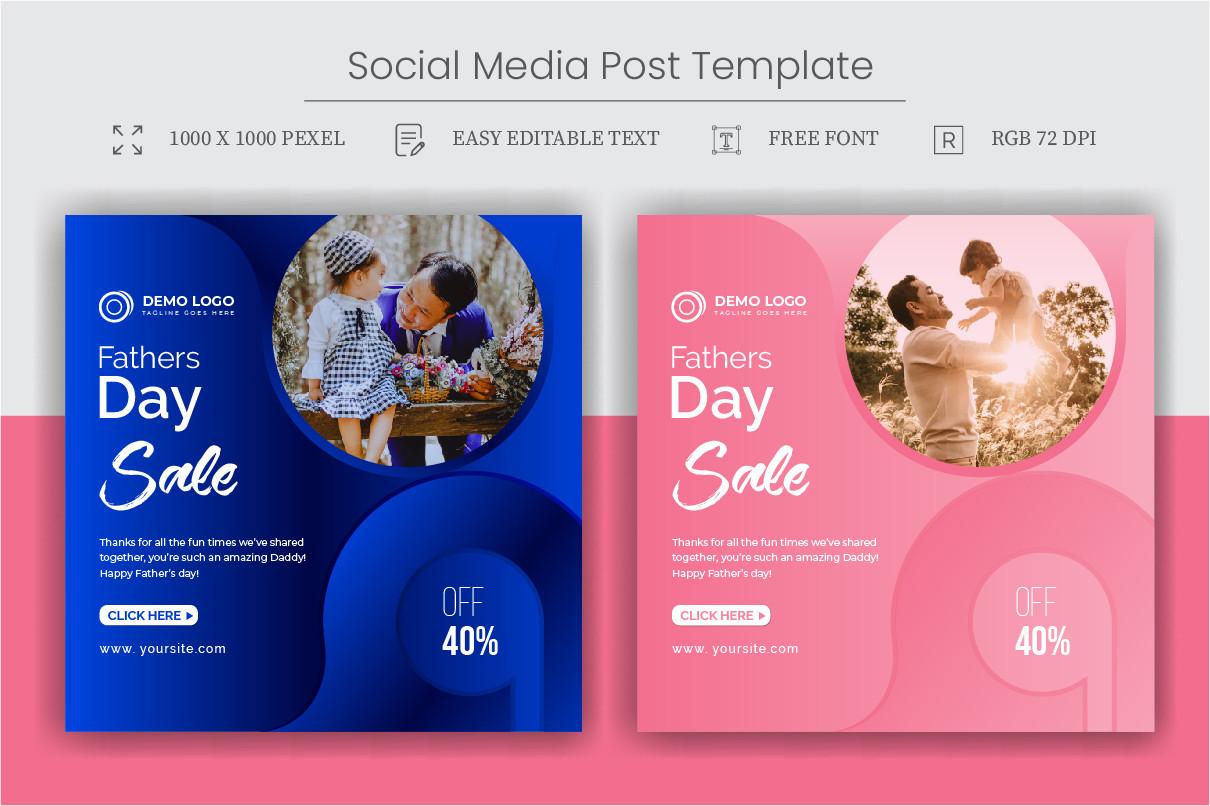 Father's Day Social Media Post Template