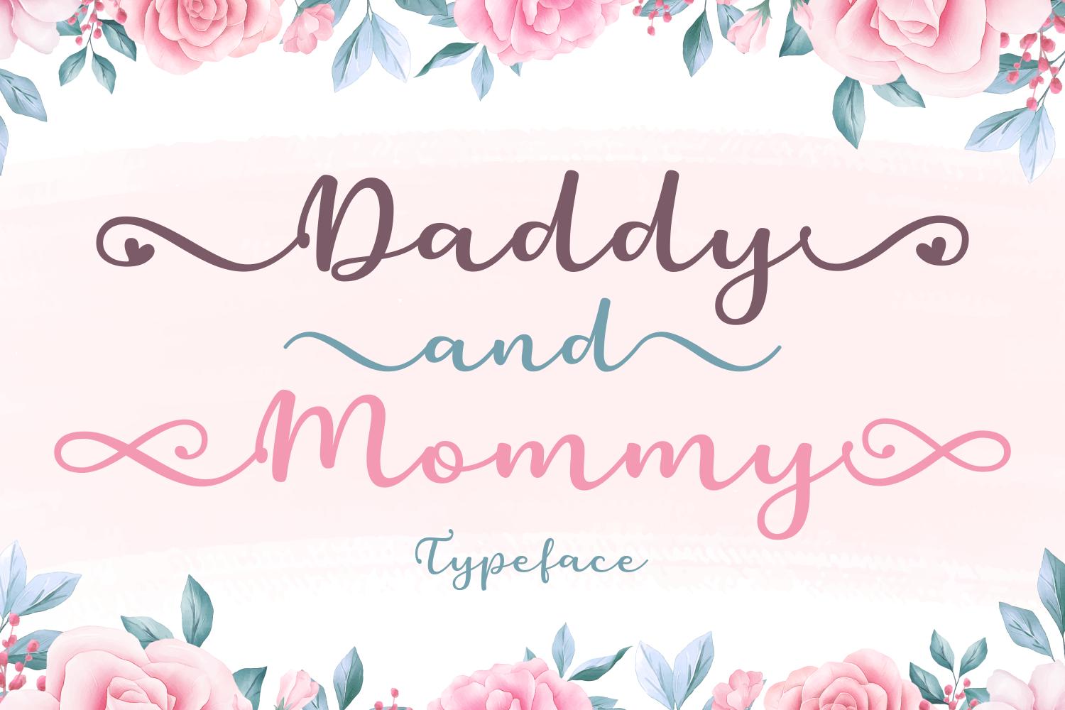Daddy and Mommy Font