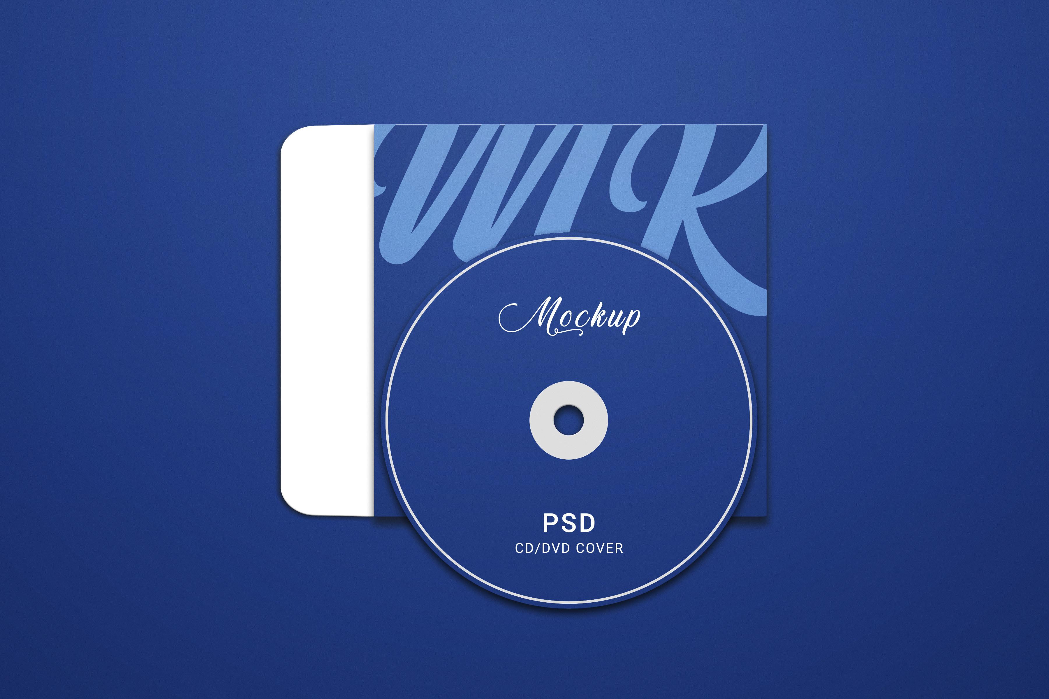 Realistic Cover and Compact Disk Mockup