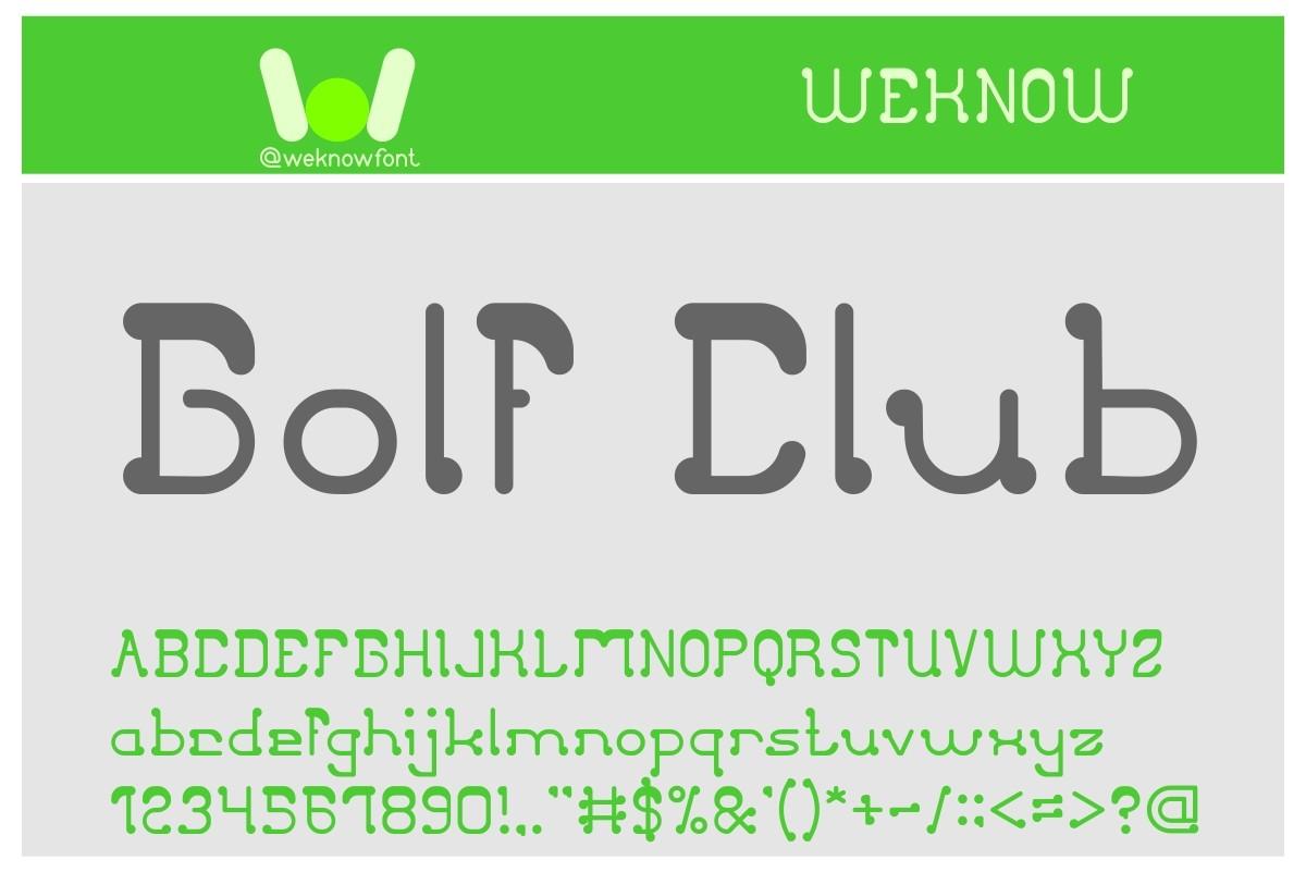 Golf Club Font